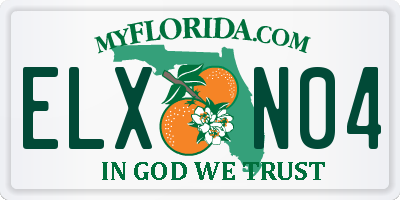 FL license plate ELXN04