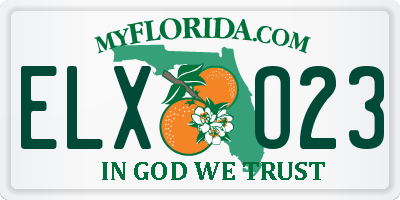 FL license plate ELXO23