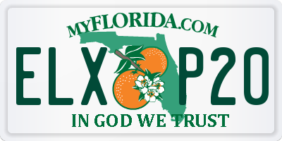 FL license plate ELXP20