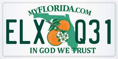 FL license plate ELXQ31