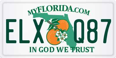 FL license plate ELXQ87