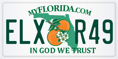 FL license plate ELXR49