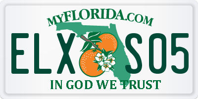 FL license plate ELXS05