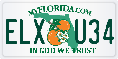 FL license plate ELXU34