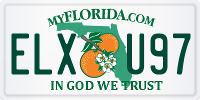 FL license plate ELXU97