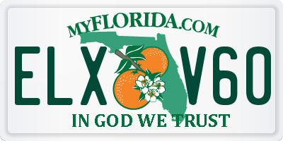 FL license plate ELXV60