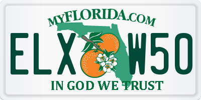FL license plate ELXW50