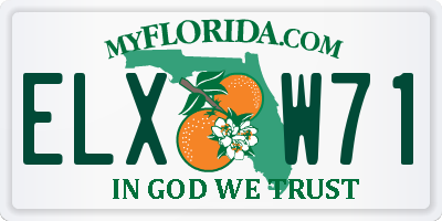 FL license plate ELXW71
