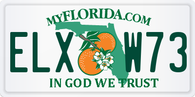FL license plate ELXW73