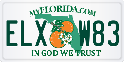 FL license plate ELXW83