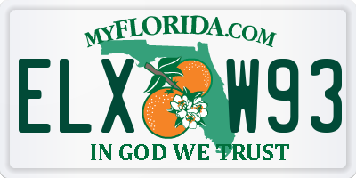 FL license plate ELXW93