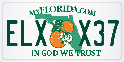 FL license plate ELXX37