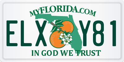 FL license plate ELXY81