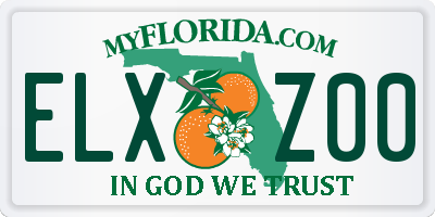 FL license plate ELXZ00