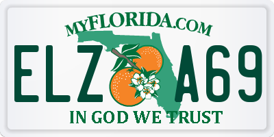 FL license plate ELZA69