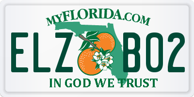 FL license plate ELZB02