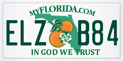 FL license plate ELZB84