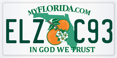 FL license plate ELZC93