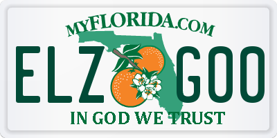 FL license plate ELZG00