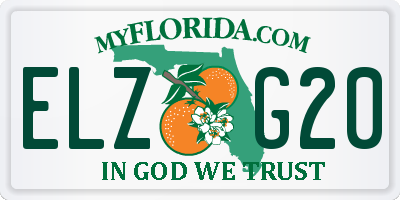FL license plate ELZG20