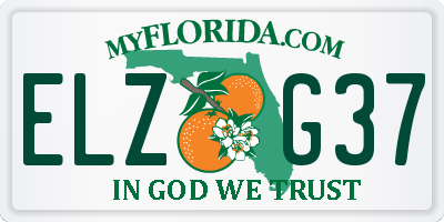 FL license plate ELZG37