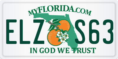 FL license plate ELZS63