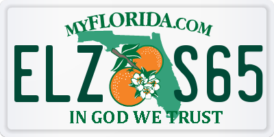 FL license plate ELZS65