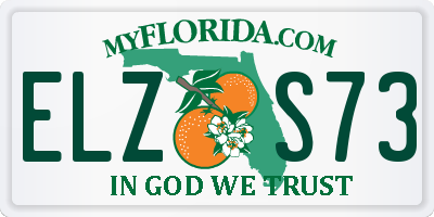 FL license plate ELZS73