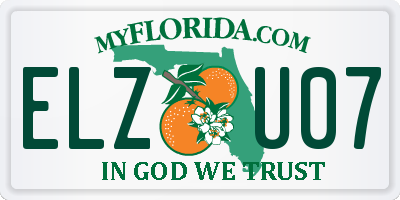 FL license plate ELZU07