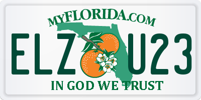 FL license plate ELZU23