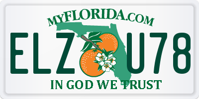 FL license plate ELZU78