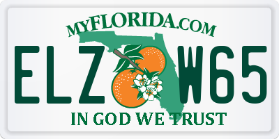 FL license plate ELZW65