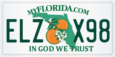 FL license plate ELZX98