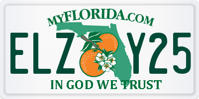 FL license plate ELZY25