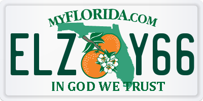 FL license plate ELZY66