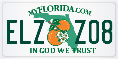 FL license plate ELZZ08