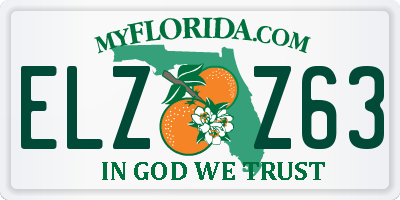 FL license plate ELZZ63