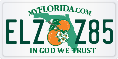 FL license plate ELZZ85