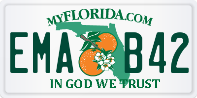 FL license plate EMAB42
