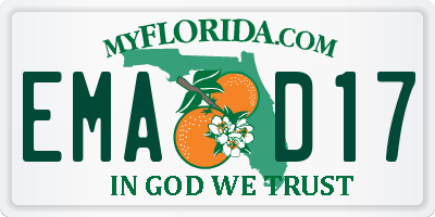 FL license plate EMAD17
