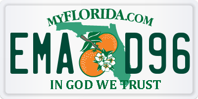 FL license plate EMAD96