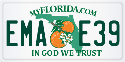 FL license plate EMAE39