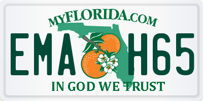 FL license plate EMAH65