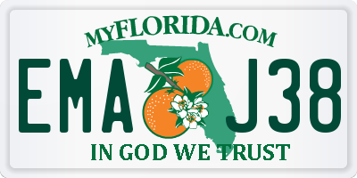 FL license plate EMAJ38