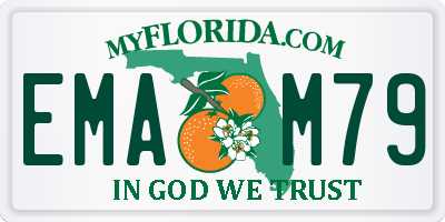 FL license plate EMAM79