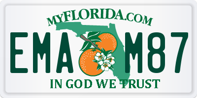 FL license plate EMAM87
