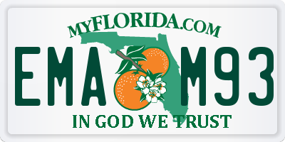 FL license plate EMAM93