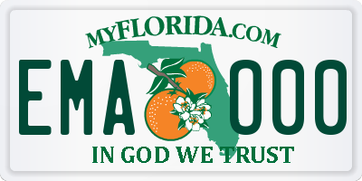 FL license plate EMAO00