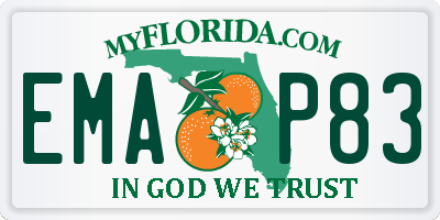FL license plate EMAP83
