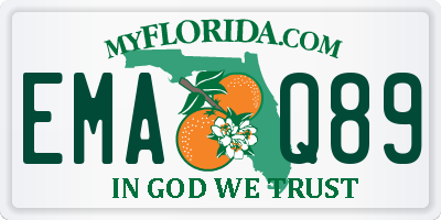 FL license plate EMAQ89